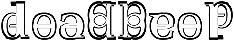 Ambigram for deadbeef in Dejavuserif